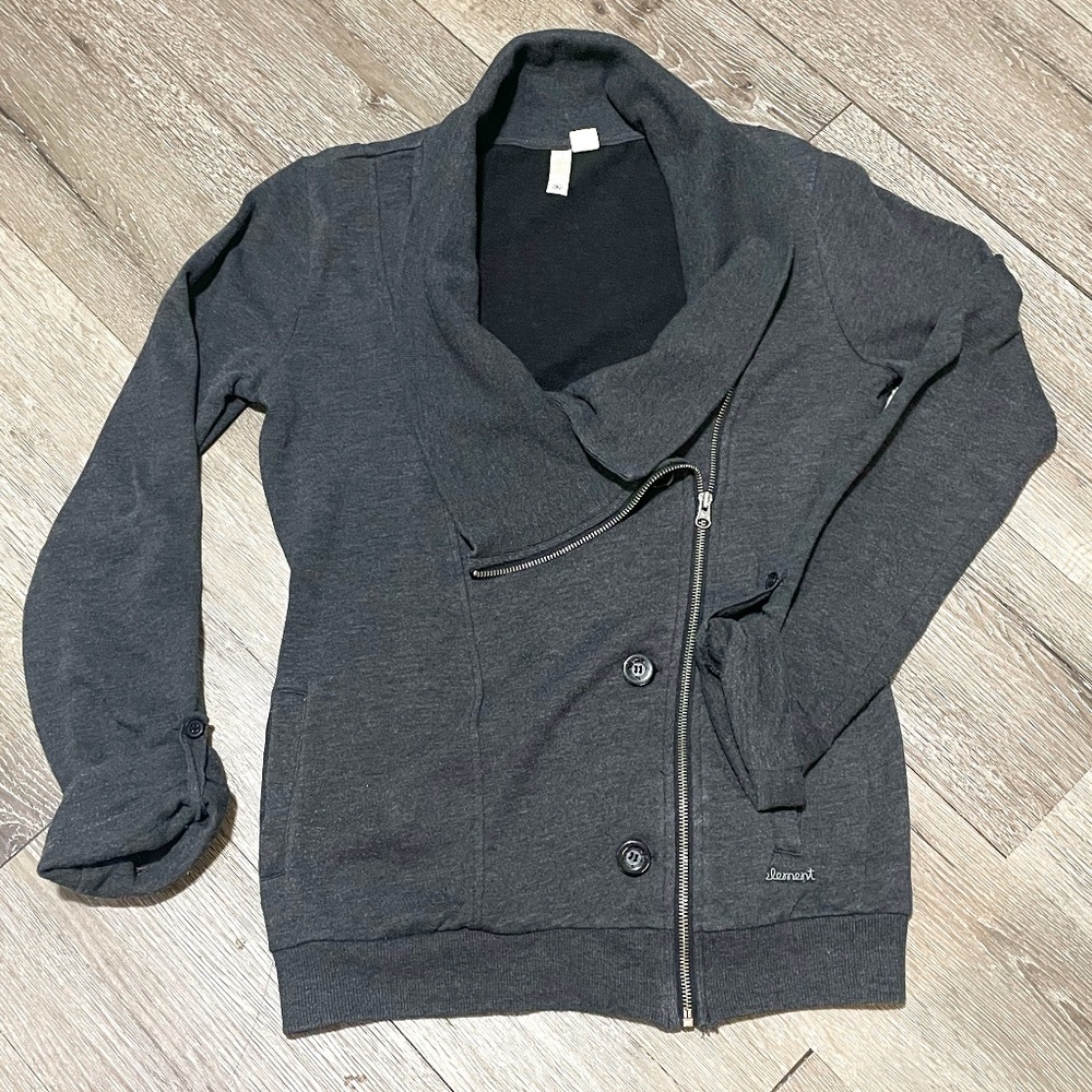 Women's Element Cowl Neck Grey Jacket Size L